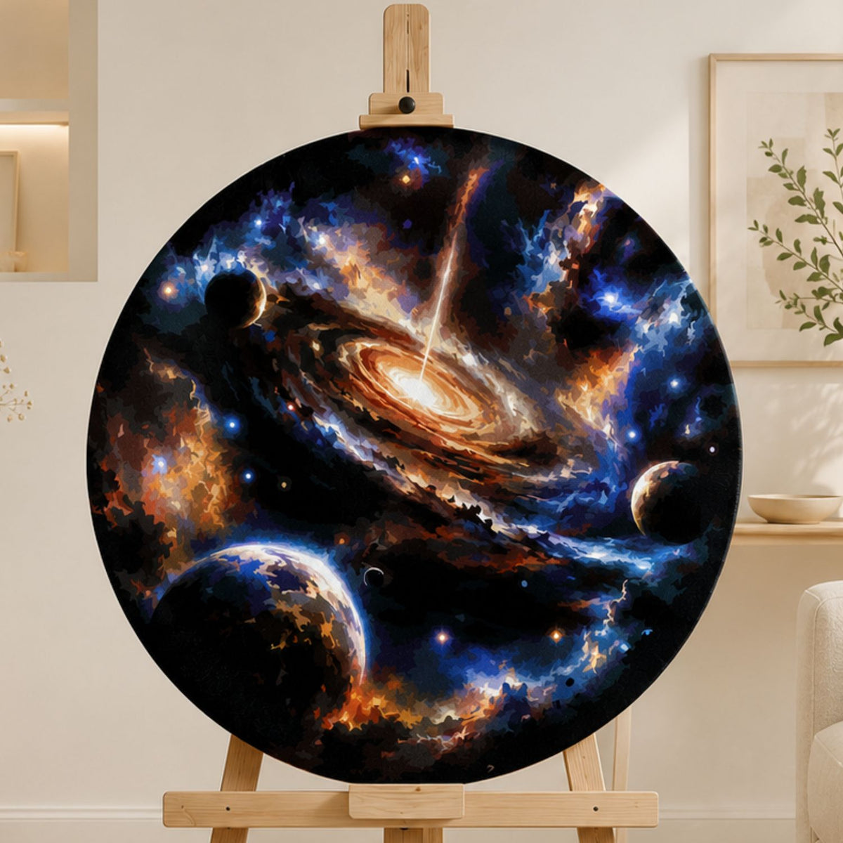 Round Paint by Numbers Ø45 cm – In the Heart of the Universe – Space – OR 2039