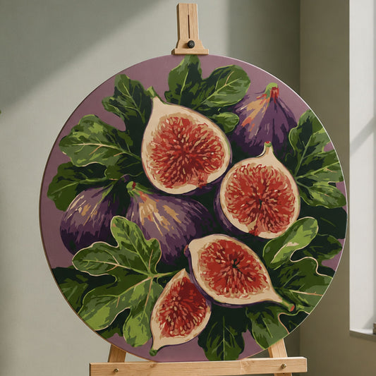 Round paint by numbers – ripe figs