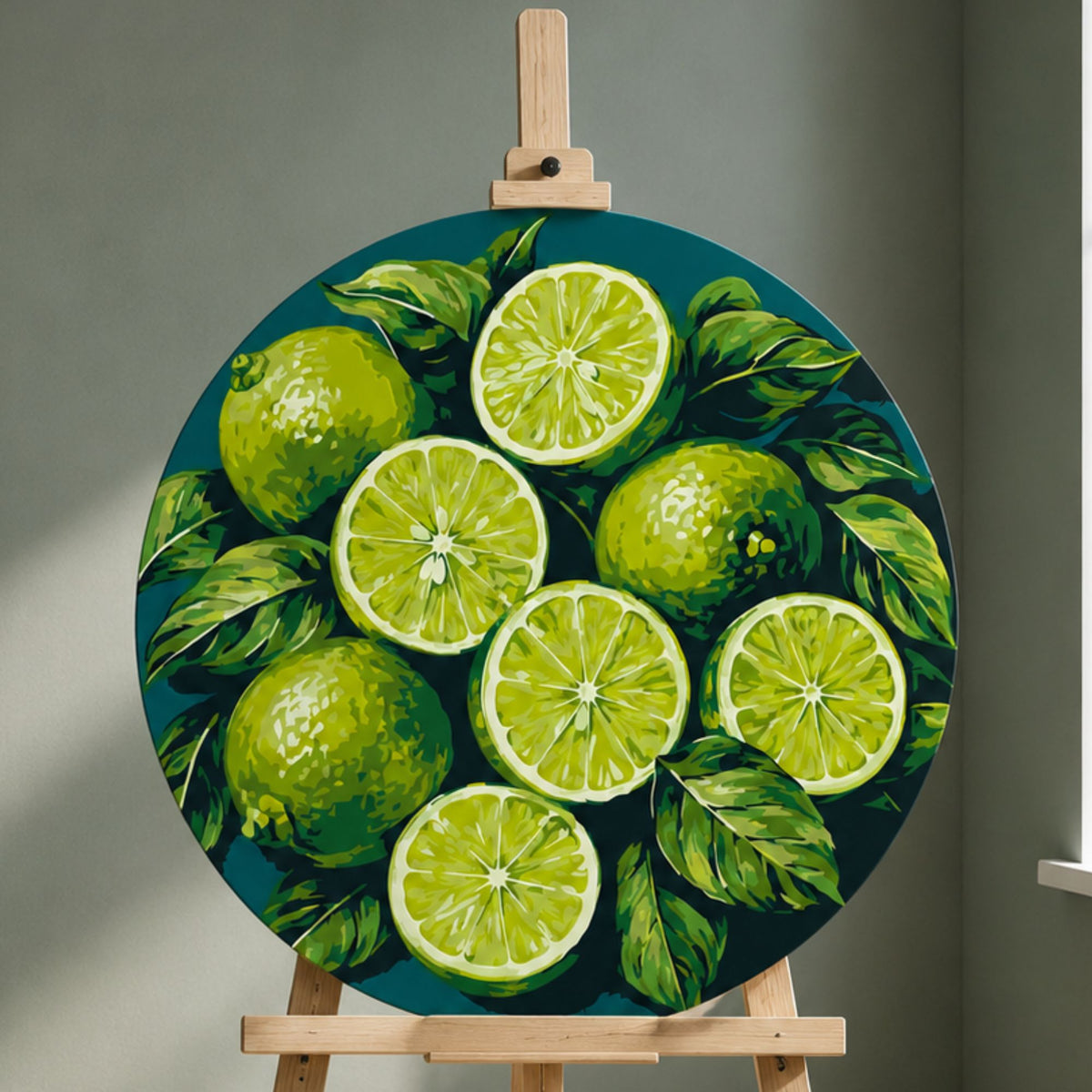 Round paint by numbers – juicy lime