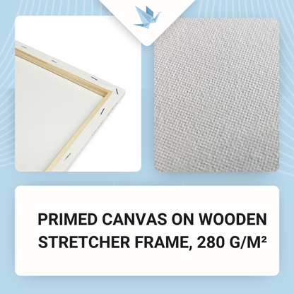 Artist Canvas on Wooden Stretcher Frame 20×20 cm, Primed, 280 g/m²
