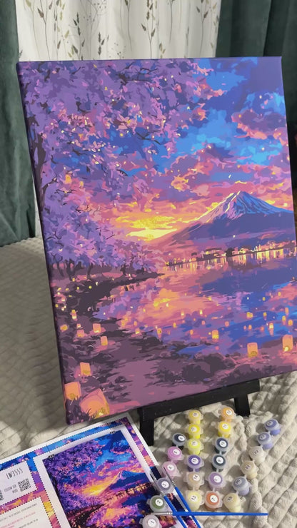 Paint by Numbers on a 40*50 cm frame Landscape with Metallic Paints LW 3555