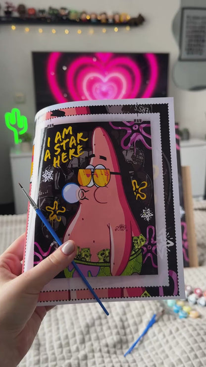 Paint by Numbers on a 40*50 cm frame – Movie heroes. SpongeBob – Patrick LW 10739