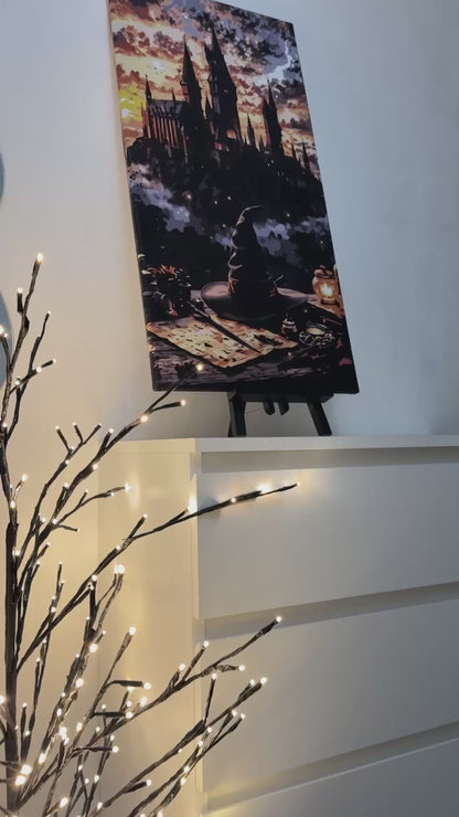 Paint by Numbers on a 40*80 cm frame. Hogwarts Magic Atmosphere LW 5172